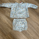 CHRISTINA ROHDE BLUE FLORAL BLOOMER SET