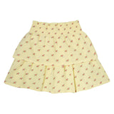 Flower Print Short Skirt with Ruffles