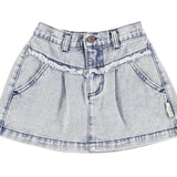 Short Skirt Washed Light Blue