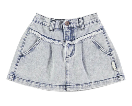 Short Skirt Washed Light Blue