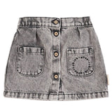 Short Skirt Washed Black Denim