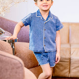 Denim Boys Shirt and Shorts Set