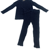 Shimmer Navy Knit Set