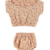 Heart Print Baby Set