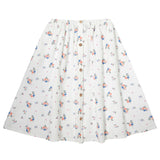 Flower Print Open Midi Skirt