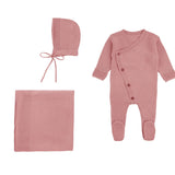 Rompp Eyelet Trim Onesie With Bonnet