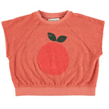 Sleeveless Terracotta Apple Print