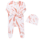 Tie Dye Footie and Hat Set