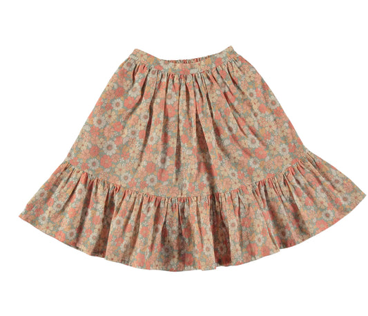 Tocoto Vintage Midi Floral Skirt