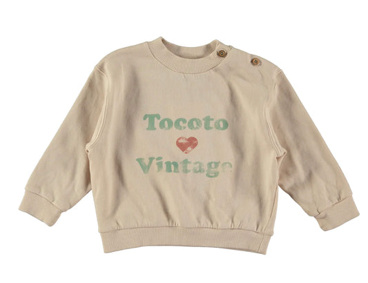 Tocoto Vintage Beige Heart Sweatshirt