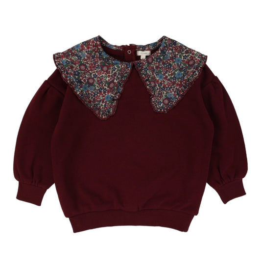 Floral Collar Sweatshirt