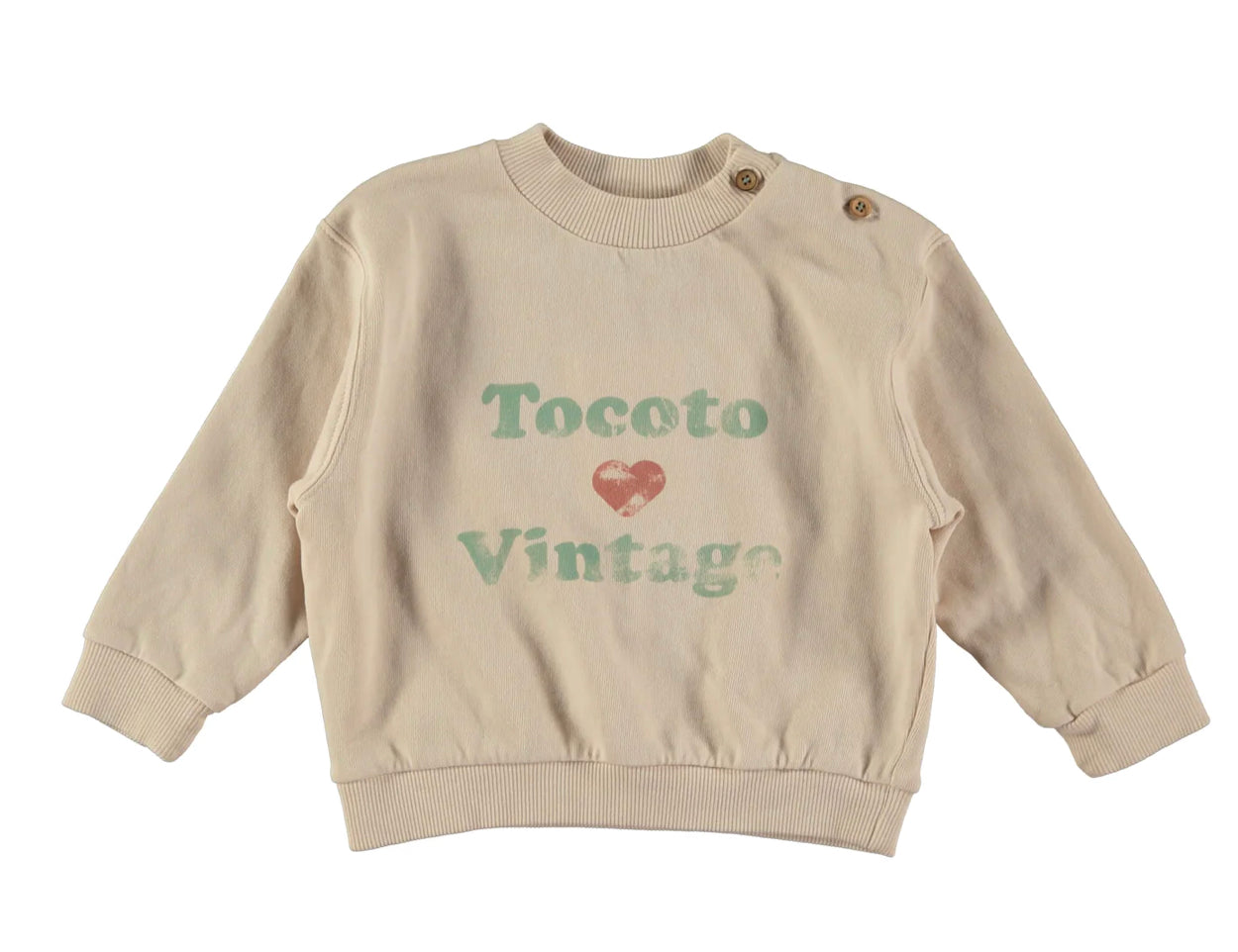 Tocoto Vintage Beige Heart Sweatshirt