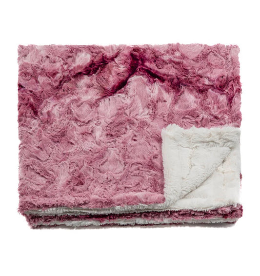 Smokey Raspberry Minky Blanket