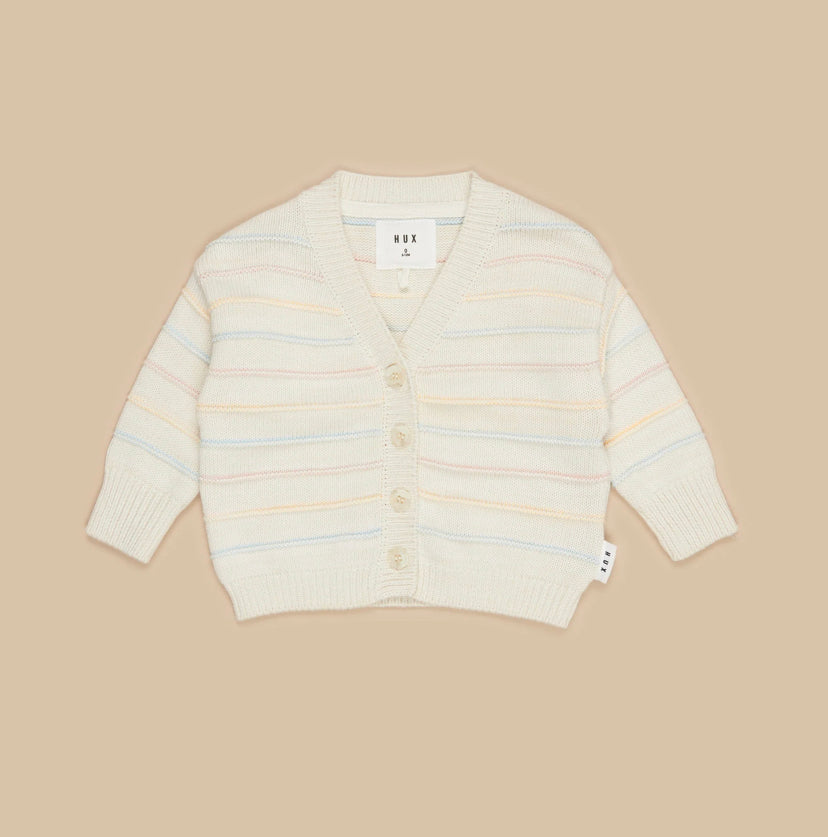 Pastel Stripe Boxy Cardigan