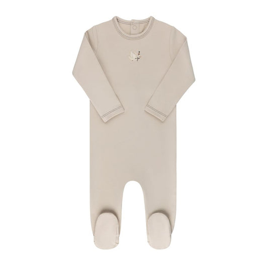 Boys Organic French Terry Bird Footie