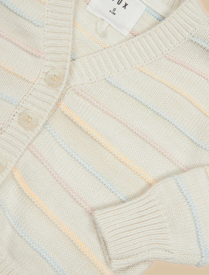 Pastel Stripe Boxy Cardigan