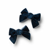 Rosette Velvet Double Clip Set