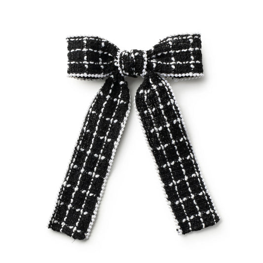 Estella Tweed Pearl Long Tail Clip