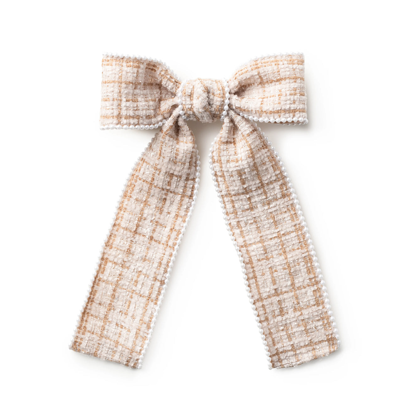 Estella Tweed Pearl Long Tail Clip