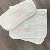 Monogrammed Burp Cloths