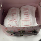 Monogrammed Burp Cloths