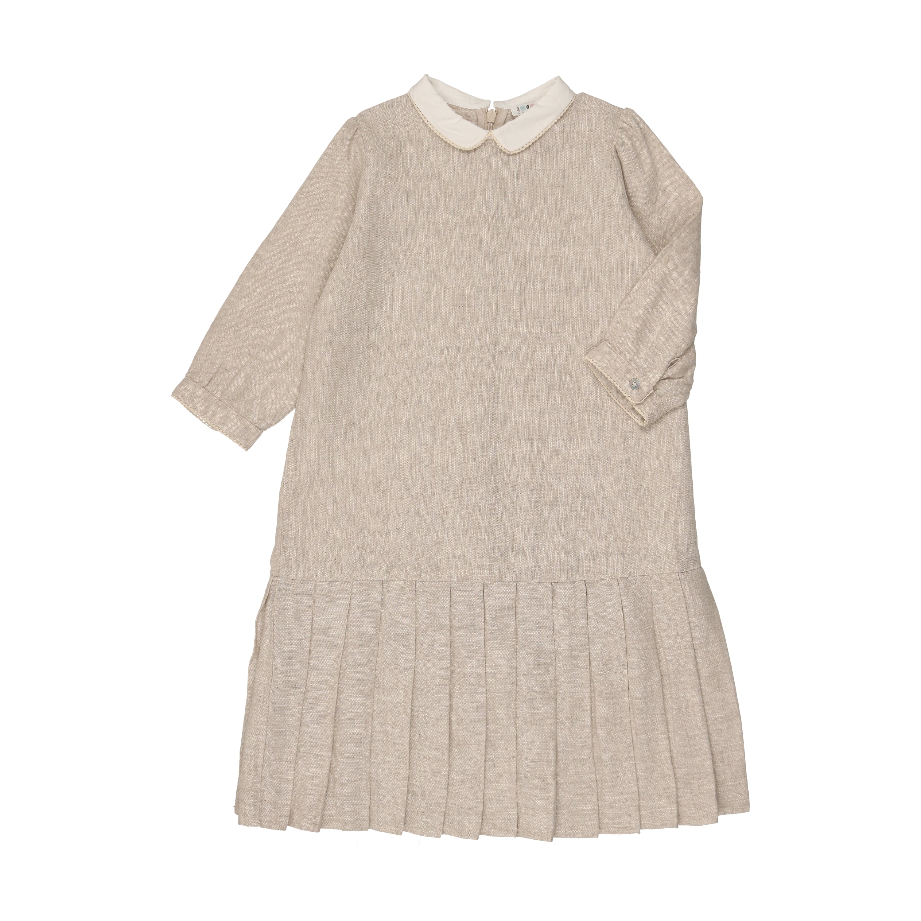 Linen Drop Pleat Dress