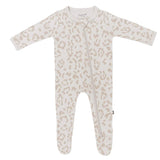 Kyte Oat Leopard Zippered Footie