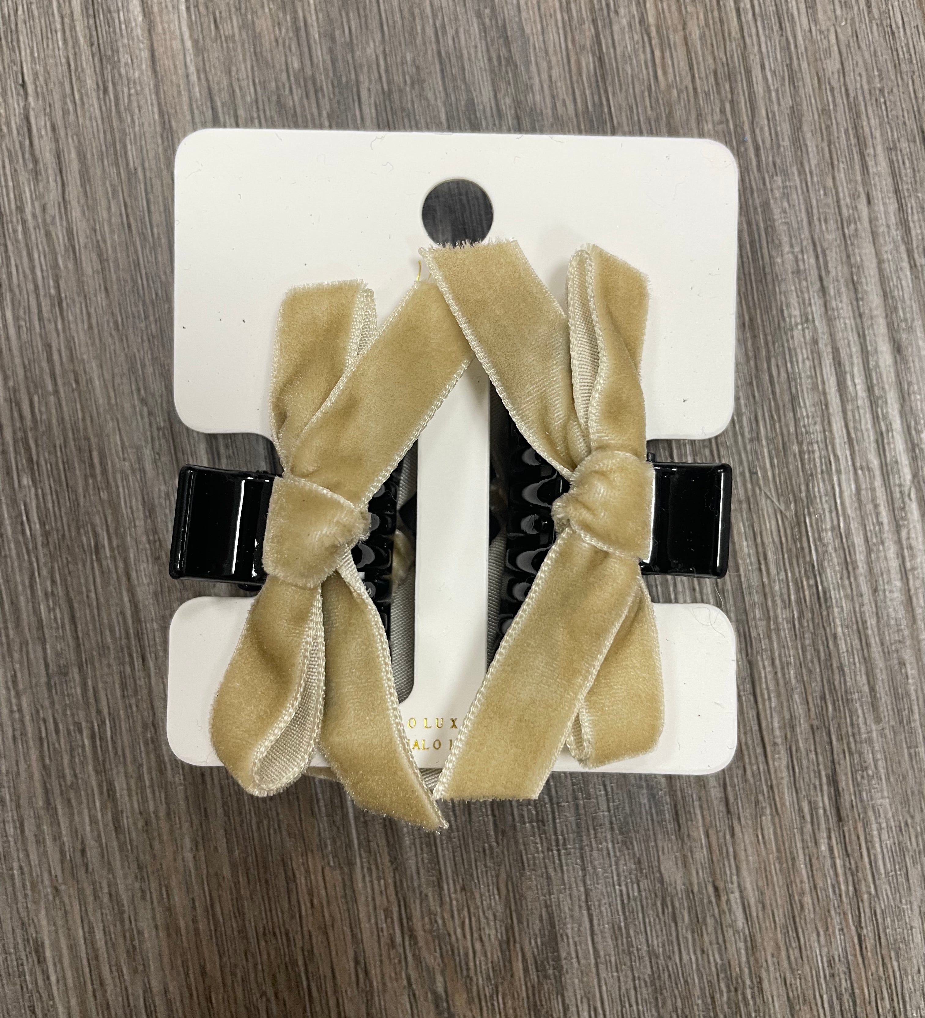 Velvet Bow Mini Claw Clip Set