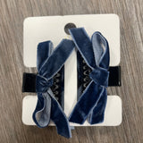 Velvet Bow Mini Claw Clip Set