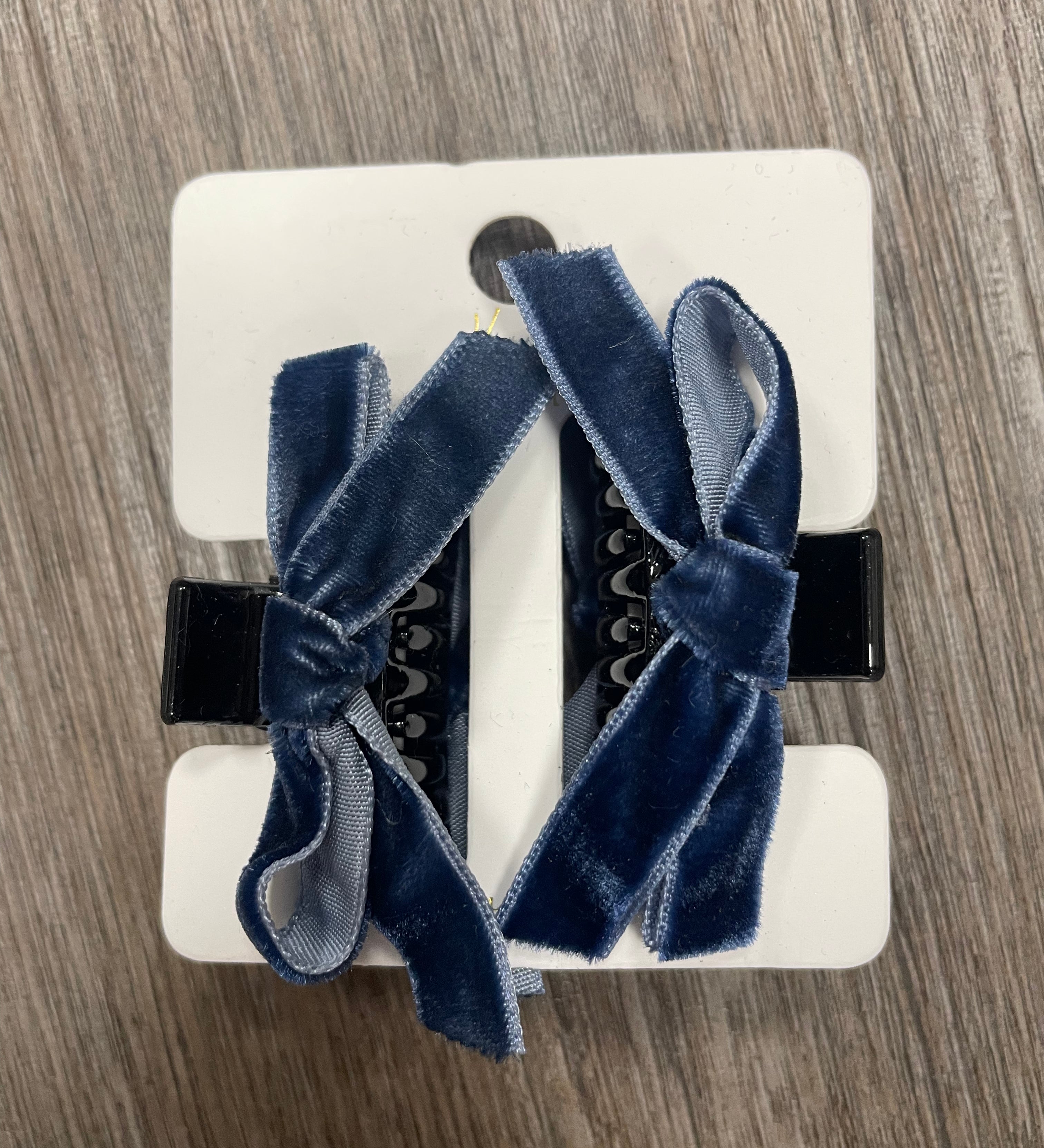 Velvet Bow Mini Claw Clip Set