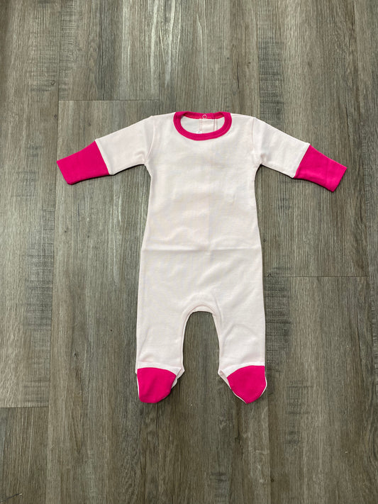 Coton Pompom Pink Colorblock Footie