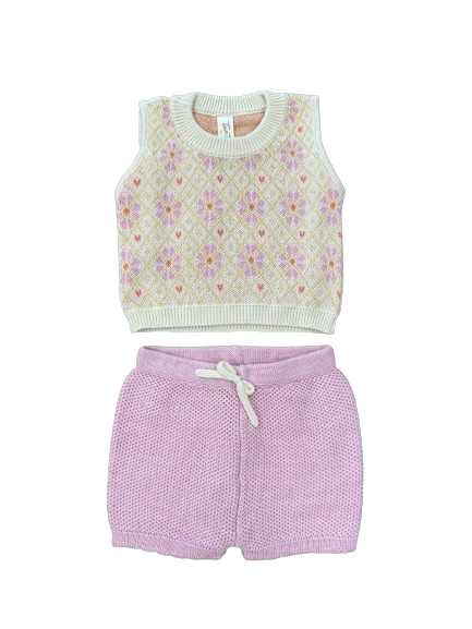 TunTun Girls Knit Set