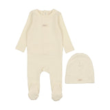 Pointelle Bebe Footie - Milk