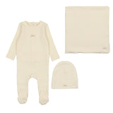 Pointelle Bebe Footie - Milk