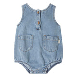 Blue Denim Baby Romper