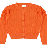 Morley Orange Cardigan with White Sprint Skirt long version