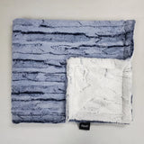 Snowflake Denim Minky Blanket