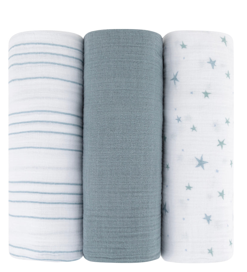 Muslin Swaddle Blankets (Set of 3)