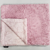 Rosey Frosted Mauve Minky Blanket