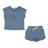 Boys Print Tee and Shorts Set