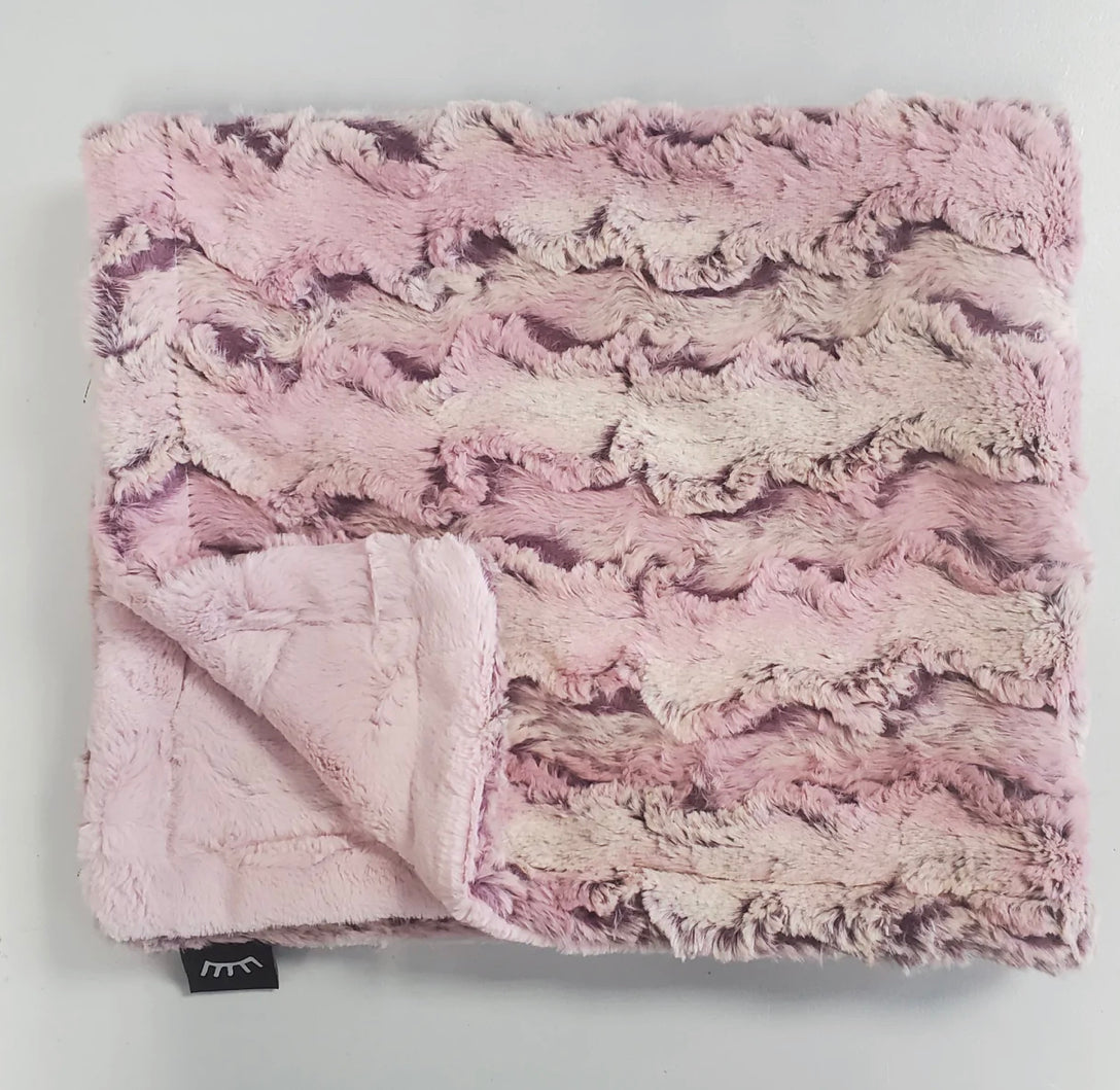 Wild Rabbit Mauve Minky Blanket