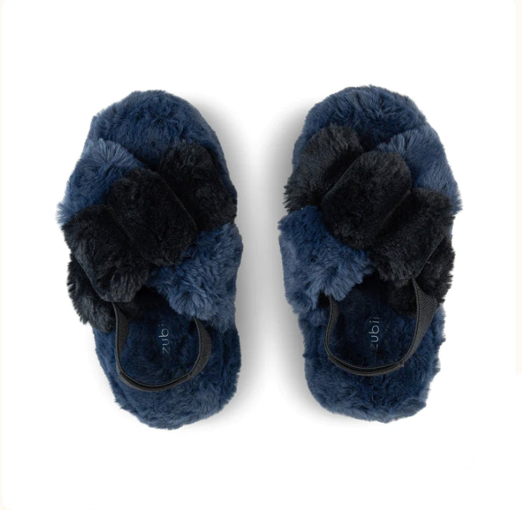 Criss Cross Fur Slippers