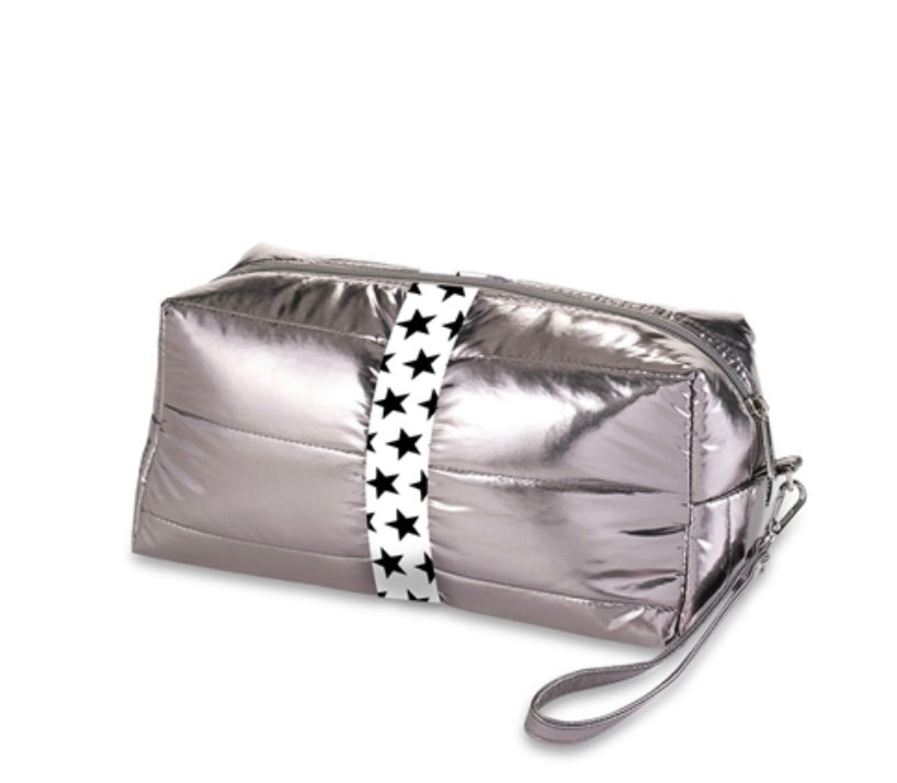 Showtime Strap Gunmetal Cosmetic Bag