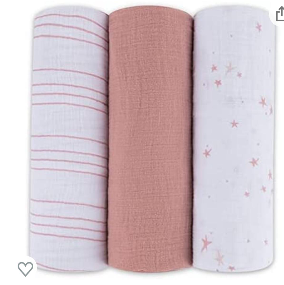 Muslin Swaddle Blankets (Set of 3)