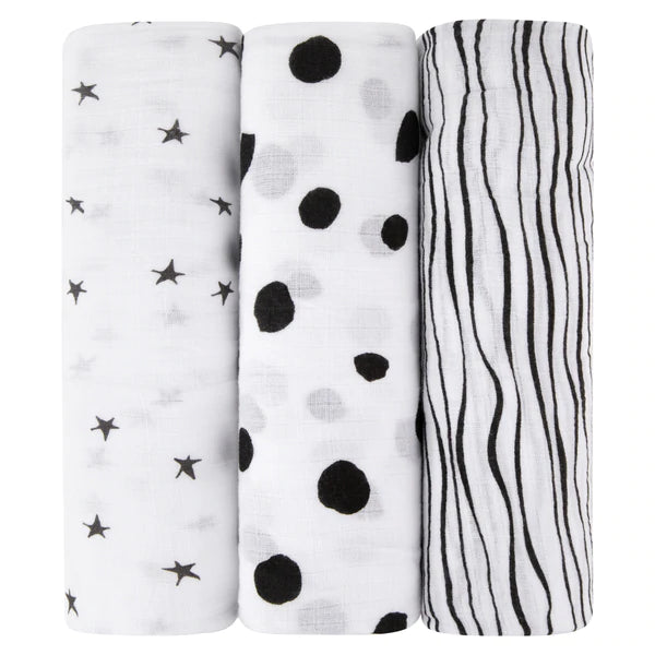 Muslin Swaddle Blankets (Set of 3)