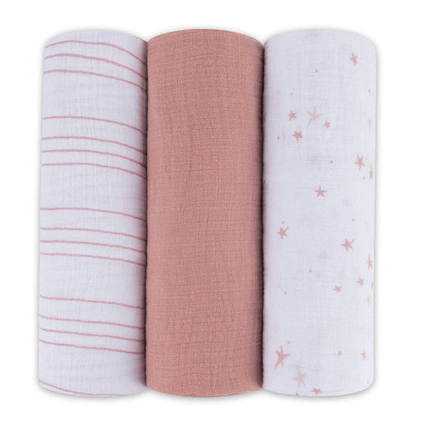 Muslin Swaddle Blankets (Set of 3)